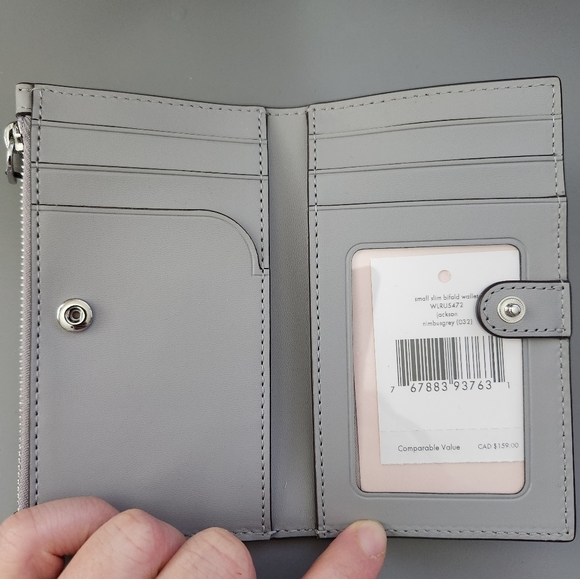 NWT Kate Spade Bi-fold Wallet (Grey) - Picture 3 of 10